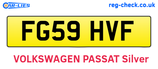 FG59HVF are the vehicle registration plates.