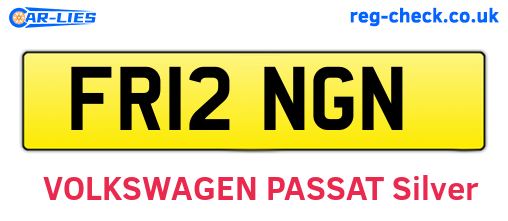 FR12NGN are the vehicle registration plates.
