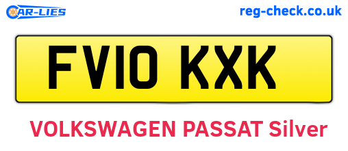 FV10KXK are the vehicle registration plates.