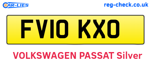 FV10KXO are the vehicle registration plates.