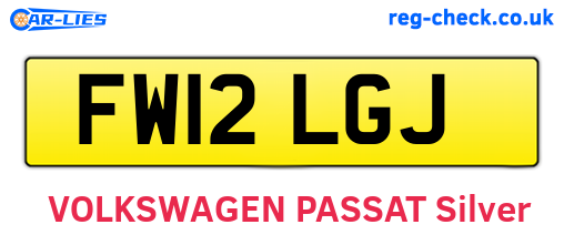FW12LGJ are the vehicle registration plates.