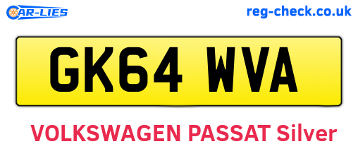 GK64WVA are the vehicle registration plates.