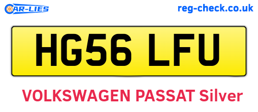 HG56LFU are the vehicle registration plates.