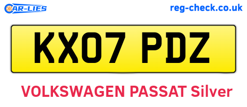 KX07PDZ are the vehicle registration plates.