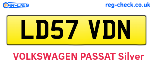LD57VDN are the vehicle registration plates.