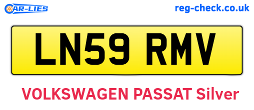 LN59RMV are the vehicle registration plates.