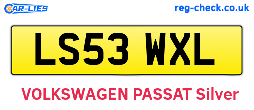 LS53WXL are the vehicle registration plates.
