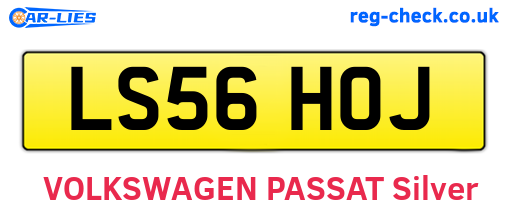 LS56HOJ are the vehicle registration plates.