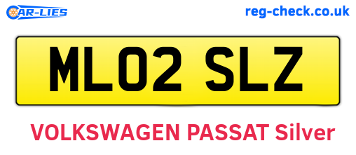 ML02SLZ are the vehicle registration plates.