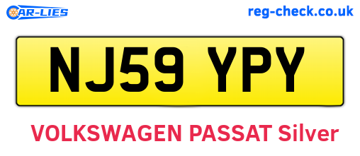 NJ59YPY are the vehicle registration plates.