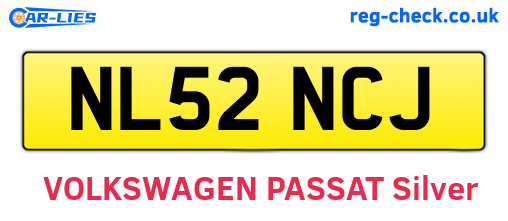 NL52NCJ are the vehicle registration plates.