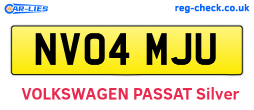 NV04MJU are the vehicle registration plates.