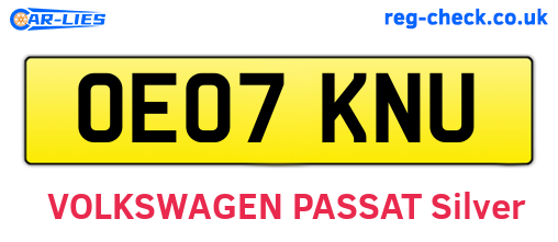 OE07KNU are the vehicle registration plates.