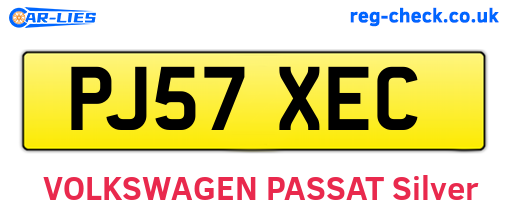 PJ57XEC are the vehicle registration plates.
