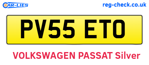PV55ETO are the vehicle registration plates.