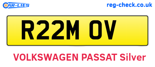 R22MOV are the vehicle registration plates.