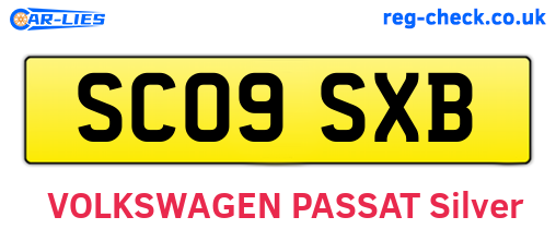 SC09SXB are the vehicle registration plates.