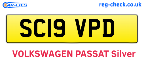 SC19VPD are the vehicle registration plates.