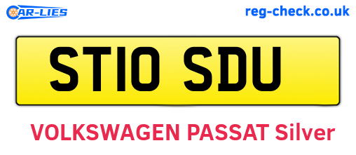 ST10SDU are the vehicle registration plates.