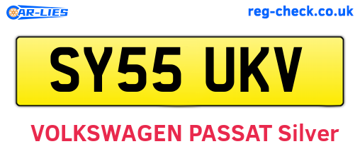 SY55UKV are the vehicle registration plates.