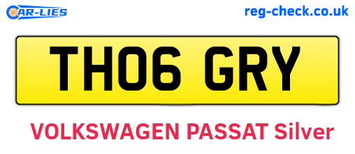 TH06GRY are the vehicle registration plates.