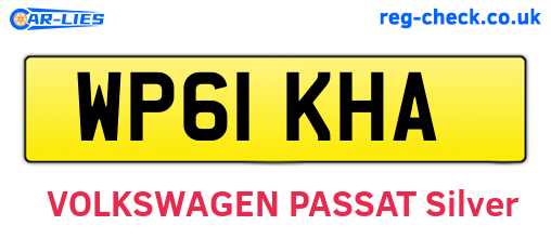 WP61KHA are the vehicle registration plates.