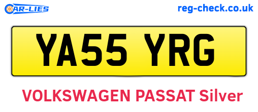 YA55YRG are the vehicle registration plates.