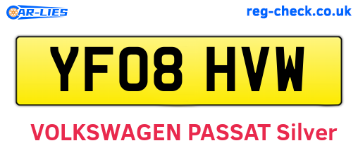 YF08HVW are the vehicle registration plates.