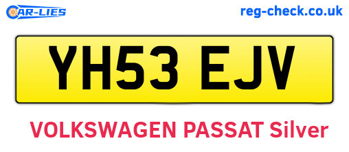 YH53EJV are the vehicle registration plates.
