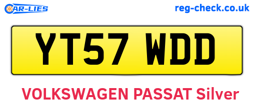 YT57WDD are the vehicle registration plates.