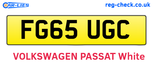 FG65UGC are the vehicle registration plates.