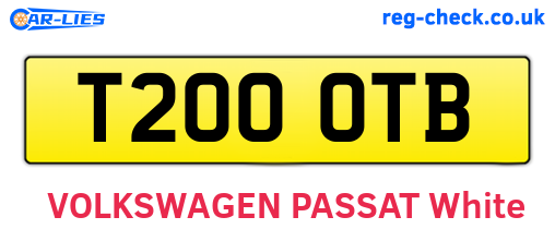 T200OTB are the vehicle registration plates.