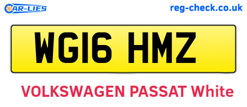 WG16HMZ are the vehicle registration plates.