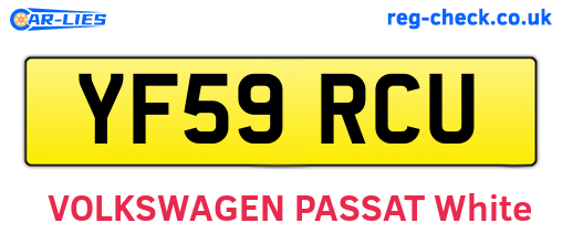 YF59RCU are the vehicle registration plates.