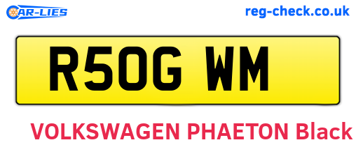 R50GWM are the vehicle registration plates.