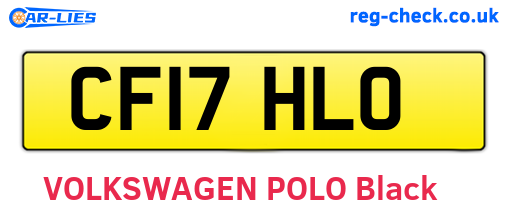 CF17HLO are the vehicle registration plates.