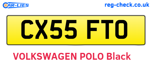 CX55FTO are the vehicle registration plates.
