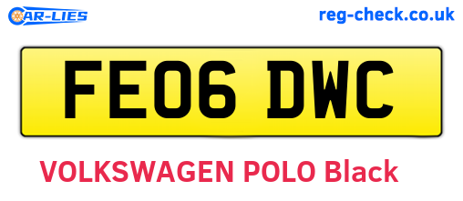 FE06DWC are the vehicle registration plates.