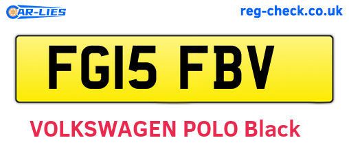 FG15FBV are the vehicle registration plates.