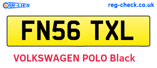 FN56TXL are the vehicle registration plates.