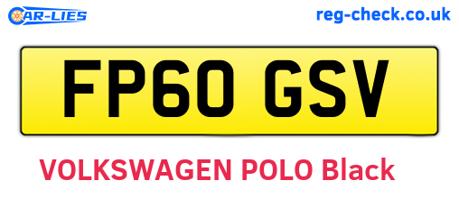 FP60GSV are the vehicle registration plates.