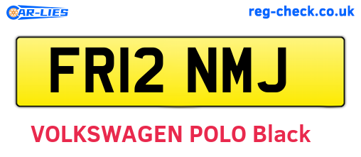 FR12NMJ are the vehicle registration plates.