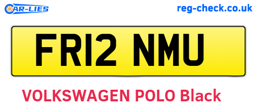 FR12NMU are the vehicle registration plates.