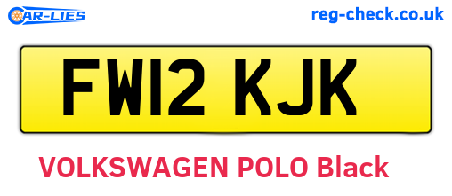 FW12KJK are the vehicle registration plates.