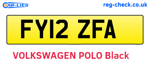 FY12ZFA are the vehicle registration plates.