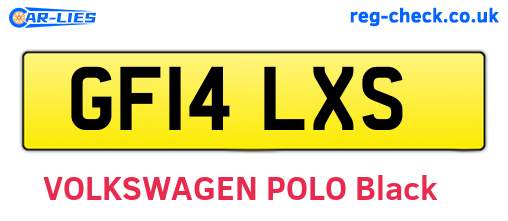 GF14LXS are the vehicle registration plates.