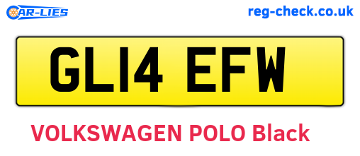 GL14EFW are the vehicle registration plates.