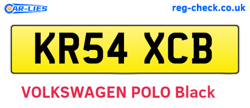 KR54XCB are the vehicle registration plates.