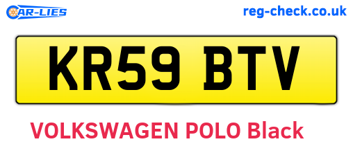 KR59BTV are the vehicle registration plates.