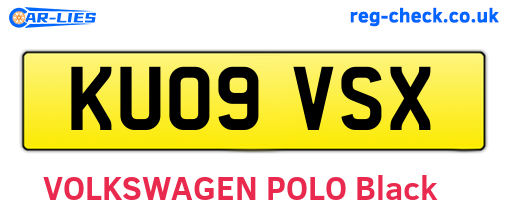 KU09VSX are the vehicle registration plates.